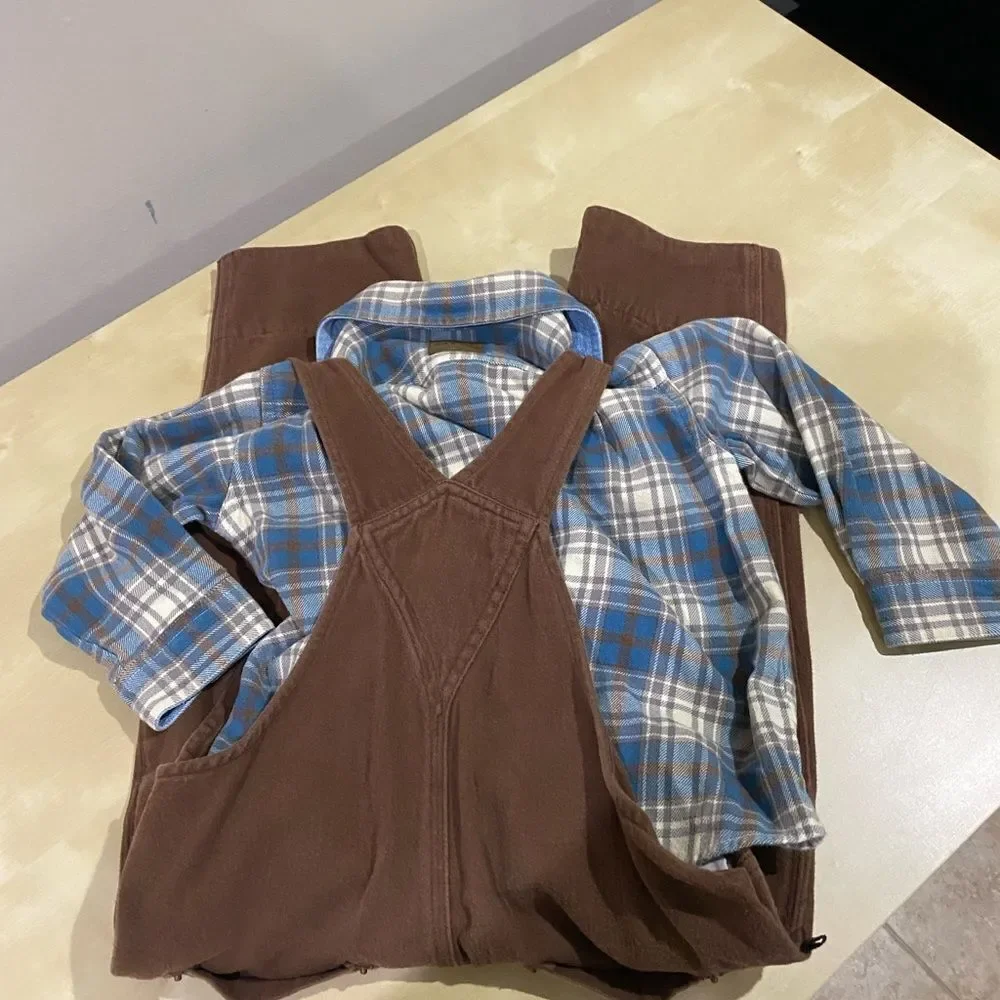 Ralph Lauren Brown Matching Set Overalls